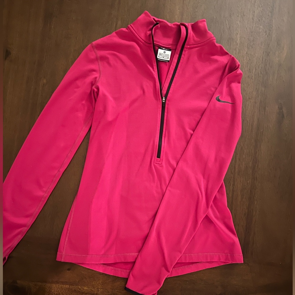 Nike Element 1/2 zip Pink Dri Fit long sleeve pull over Running shirt jacket